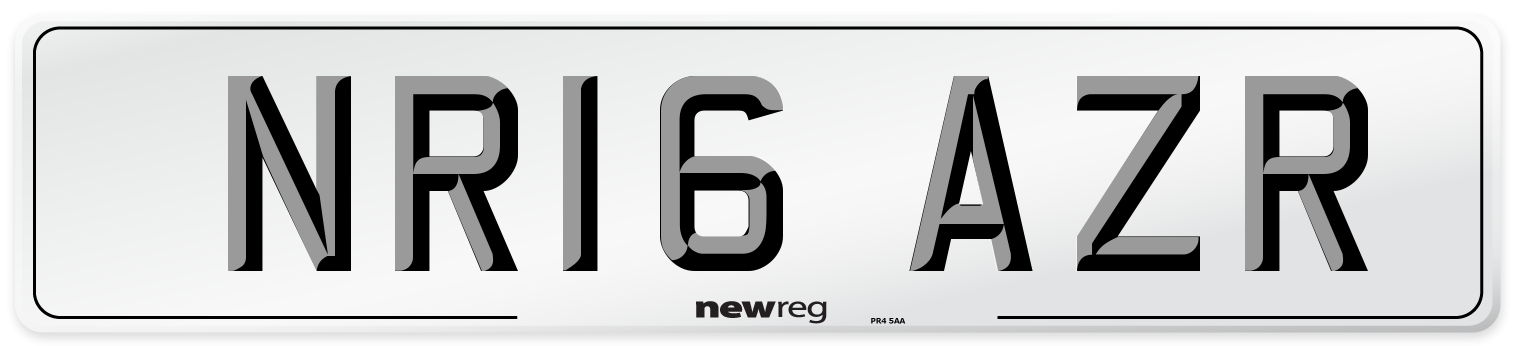 NR16 AZR Number Plate from New Reg